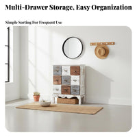 3-Drawer Dresser Decorative Patterns Multi-Drawer Apothecary Chest Easy Assembly