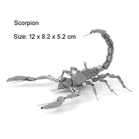 Metal DIY 3D Puzzle Insect Models - Praying Mantis, Scorpion, Stag Beetle, Tarantula