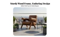 Single-Person Relaxation Seat Rustic Simplicity Aesthetic V-Leg Cane Chair Adaptable Design Sturdy Construction for Living Room