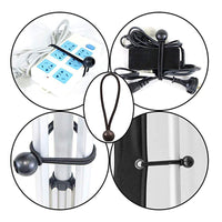 Outdoor Tent Clips with Bungee Cords and Carabiners for Canopy and Awning Windproof Fastening
