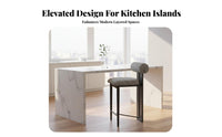 Upholstered High Stool with Woven spinerest Nordic Design Bar Chair Retro design