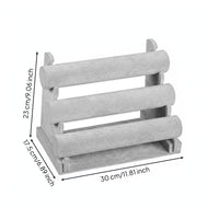 Staggered Height Design 3 Tier Bracelet Holder Detachable 3 Tier Bracelet Stand Easy to Assemble Tiered Jewelry Display Rack Large Capacity for Retailers, Crafters, Countertop, Boutique, Craft Fair, Dresser