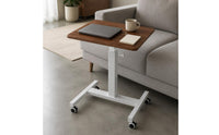 Adjustable Height Desk Wheeled Base Adjustable Standing Desk Space Saving Office Furniture for Bedside, Home