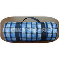 Acrylic Cashmere Picnic Blanket with PEVA Black Film and PE Aluminum Film for Camping