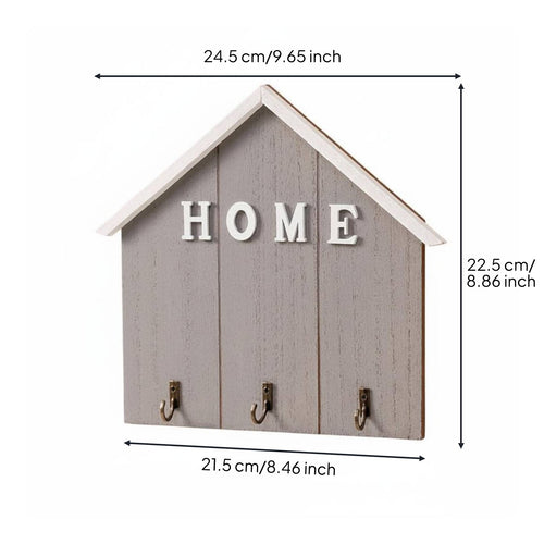 Wooden Key Rack with Hooks Nordic Design Decorative Wall Hook Rack Solid Wood