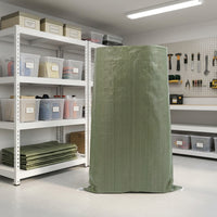 Woven Polypropylene Debris Sacks, Garden Waste Bags for Soil and Cement, 50kg Load Capacity Tear-Resistant Reusable Construction Storage Bag