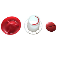 Automatic Chicken Feeder with Grid, Thickened Poultry Feeding Bucket for Chicks and Fowl