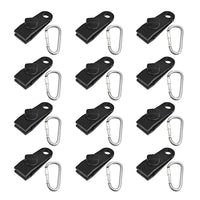 Outdoor Tent Clips with Bungee Cords and Carabiners for Canopy and Awning Windproof Fastening