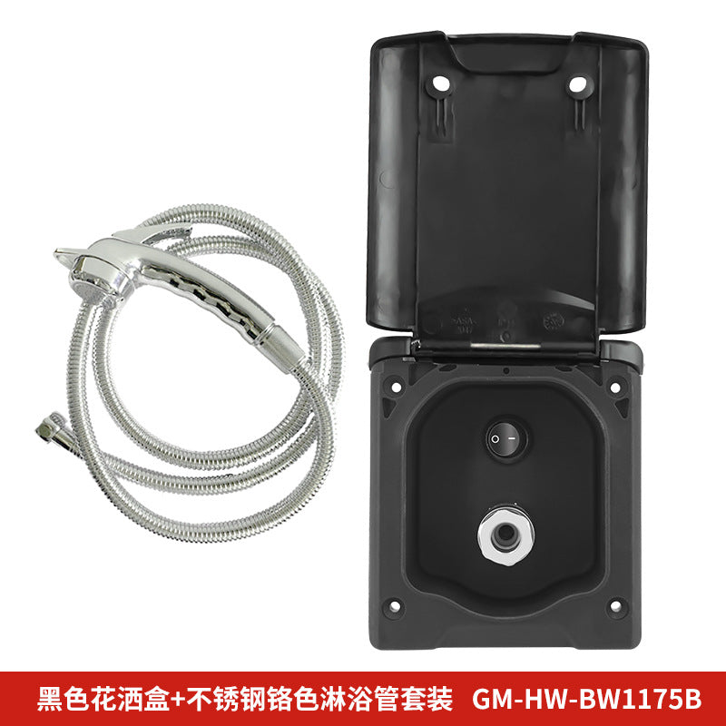 Blk Shower - Ss Hose