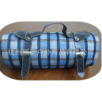 Acrylic Cashmere Picnic Blanket with PEVA Black Film and PE Aluminum Film for Camping
