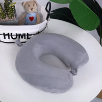 Memory Foam U-Shaped Neck Pillow for Travel and Office Naps with Button