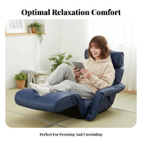 Japanese design Foldable floor Chair Flame Retardant Adjustable floor Lounger Multi-Functional Lounge Recliner Space-Saving for Students, Young Adults, video game enthusiasts, Small Spaces, Living Room, Bedroom, Home Office
