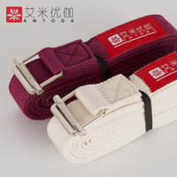 Iyengar Cotton Yoga Strap with Reinforced Buckle for Stretching and Flexibility