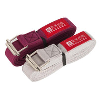 Iyengar Cotton Yoga Strap with Reinforced Buckle for Stretching and Flexibility