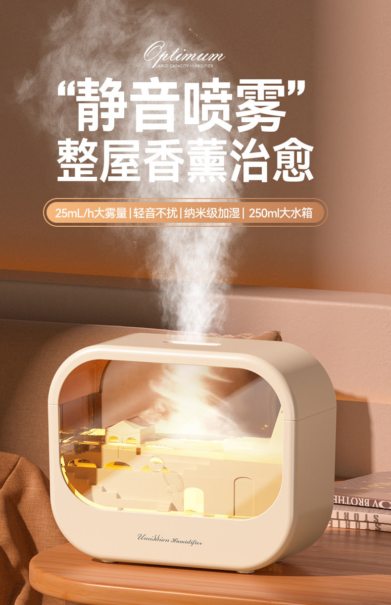 Mini Landscape Aroma Diffuser with LED Light