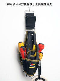 NAKIOO Electrician Waist Bag Quick-Release Portable Repair Tool Bag Multi-Function Electrician Bag Carpenter Belt Waist Bag