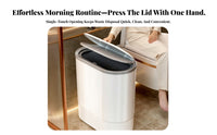 Space-Saving Trash Can with Lid | Compact Upright Form, Small toilet Trash Can with Lid, for Toilet