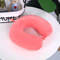 Memory Foam U-Shaped Neck Pillow for Travel and Office Naps with Button