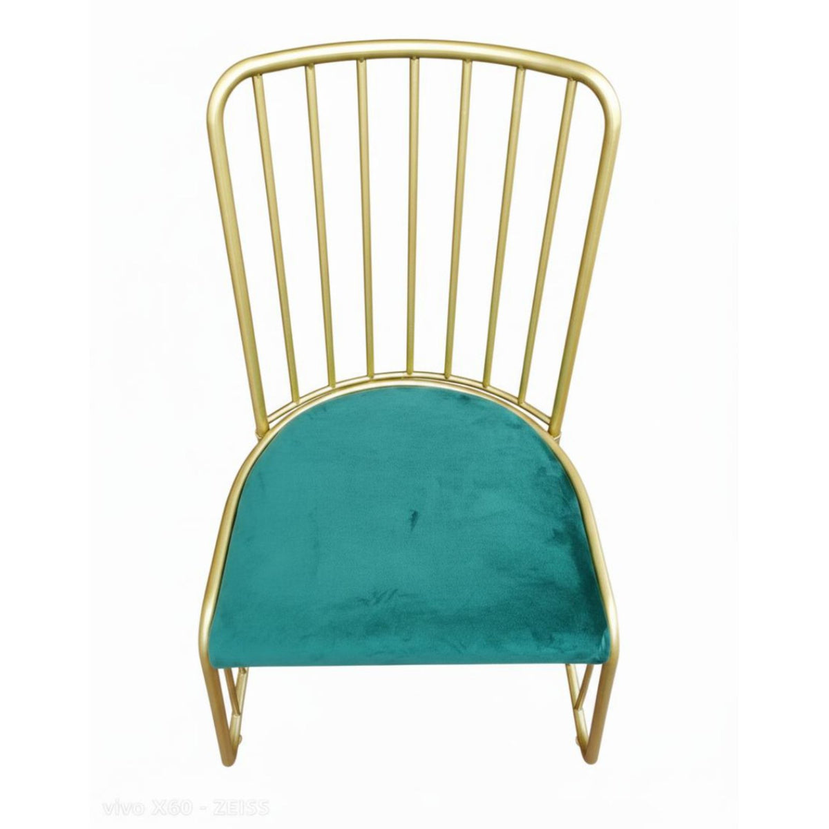 Gold Metal Dining Chair Wear-Resistant Upholstery Modern Chair Gold Legs