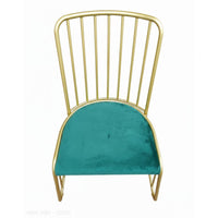 Gold Metal Dining Chair Wear-Resistant Upholstery Modern Chair Gold Legs