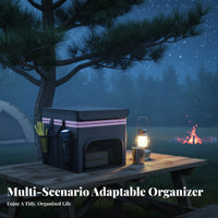 Foldable Storage Organizer Multi-Compartment Foldable Storage Box Large Capacity Portable with Handles for Families