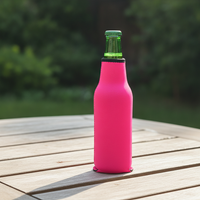 330ML Christmas Beer Bottle Sleeve Neoprene Wine Bottle Cover with Zipper and Handle for Outdoor Use