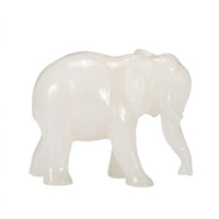 Jade Stone Elephant Ornament, Elephant Statue Jade Stone, Chinese Elephant Figur #variant:Chinese, Suction Trunk Elephant