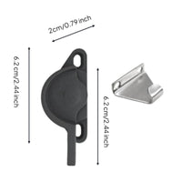 Sliding aperture Lock, Aluminum Alloy Half-Moon Latch, Security Lock for Sliding panels and Doors, Adjustable No-Drill Installation, Household Security