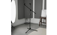 Sturdy Metal Construction Floor Audio Record Device Stand 360° Rotation Tripod Extended Mic Stand Lightweight and Portable Adjustable Audio Record Device Holder for Streamers, Singers, Musicians, Live Broadcasting, Stage Performance, Studio Recording