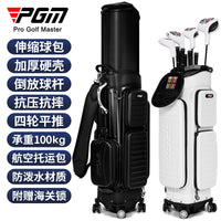 PGM Hard Shell Golf Bag with Wheels, Telescoping, Airline Approved with TSA Lock