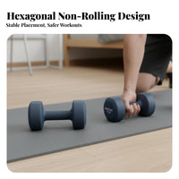2 Pieces 5kg Hexagonal Dumbbell long-lasting Hand Weight space-saving for Beginners, Women