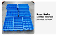 Compartment Box Screw Organizer Box Wear-Resistant Divided Storage Crate for Warehouse