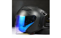 Helmet with Face Visor Aerodynamic Three-Quarter Helmet Lightweight Double Visor for Motorcyclists, Motorcycle Riding, Commuting