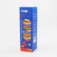 Qiaozhimu 48-Piece Wooden Stacking Blocks Dominoes Toy