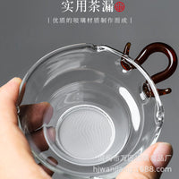 Fine Mesh Glass Tea Strainer Set for Kung Fu Tea Ceremony