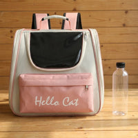 Cat Backpack and Dog Backpack with Transparent Window, PVC Material Small Pet Carrier for Small Dogs, Portable Breathable Outdoor Pet Carrier