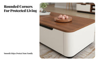 TV Stand and Coffee Table Set Construction Media Console and Center Table Set Scratch-Resistant Modern Entertainment Furniture