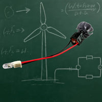 Small Wind Turbine Generator with LED Light Compact Wind Power Generator with LED Electric Safe for Students, Science Fair