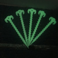 Luminous Spiral Tent Pegs for Outdoor Camping and Canopies, Portable Plastic Ground Stakes