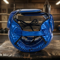 Boxing Headgear Molded Shape Full-Face Boxing Helmet Stitching Detail
