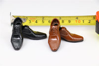 1/6 Scale Action Figure Leather Dress Shoes for Male Bodies