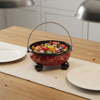 Round Fruit Tray Raised Feet Tableware Glossy