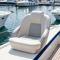 Pilot's Bucket Seat High-Back Helmsman Seat Extended-Use Comfort for Captains, Anglers, Yachts