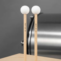 2 Pieces Double-Headed Timpani Mallets Rich Warm Sound Felt and Wood Head Drumsticks Timpani Mallets Versatile for Orchestra
