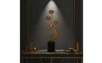 Ginkgo Leaf Sculpture Tall Metal Leaf Sculpture Modern Decoration for Living Room
