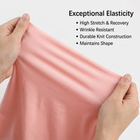 Black Knit Fabric, 160cm Wide Polyester Lining Fabric, High Stretch for Dressmaking, Garment & Skirt Lining