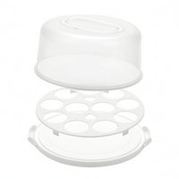 Cake Carrier with Handles Anti-Slip Cupcake Holder with Tray Round for Picnics