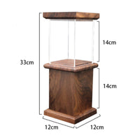Dustproof Model Showcase Built-in Light Collectible Display Box for Cabinet