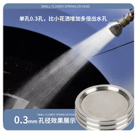 高压洗车机花洒喷头不锈钢水枪喷嘴1/4快插快接口洗轮胎浇花