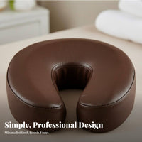 High-Density Foam U-Shaped Prone Pillow PU Leather Cover U-Shaped Face Pillow Ergonomic Design for Beauticians, Clients, Hospital, Spa, Home